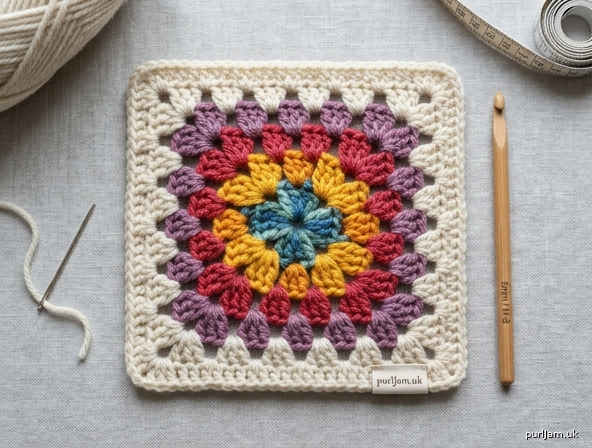Paired Cluster Granny Square Blanket