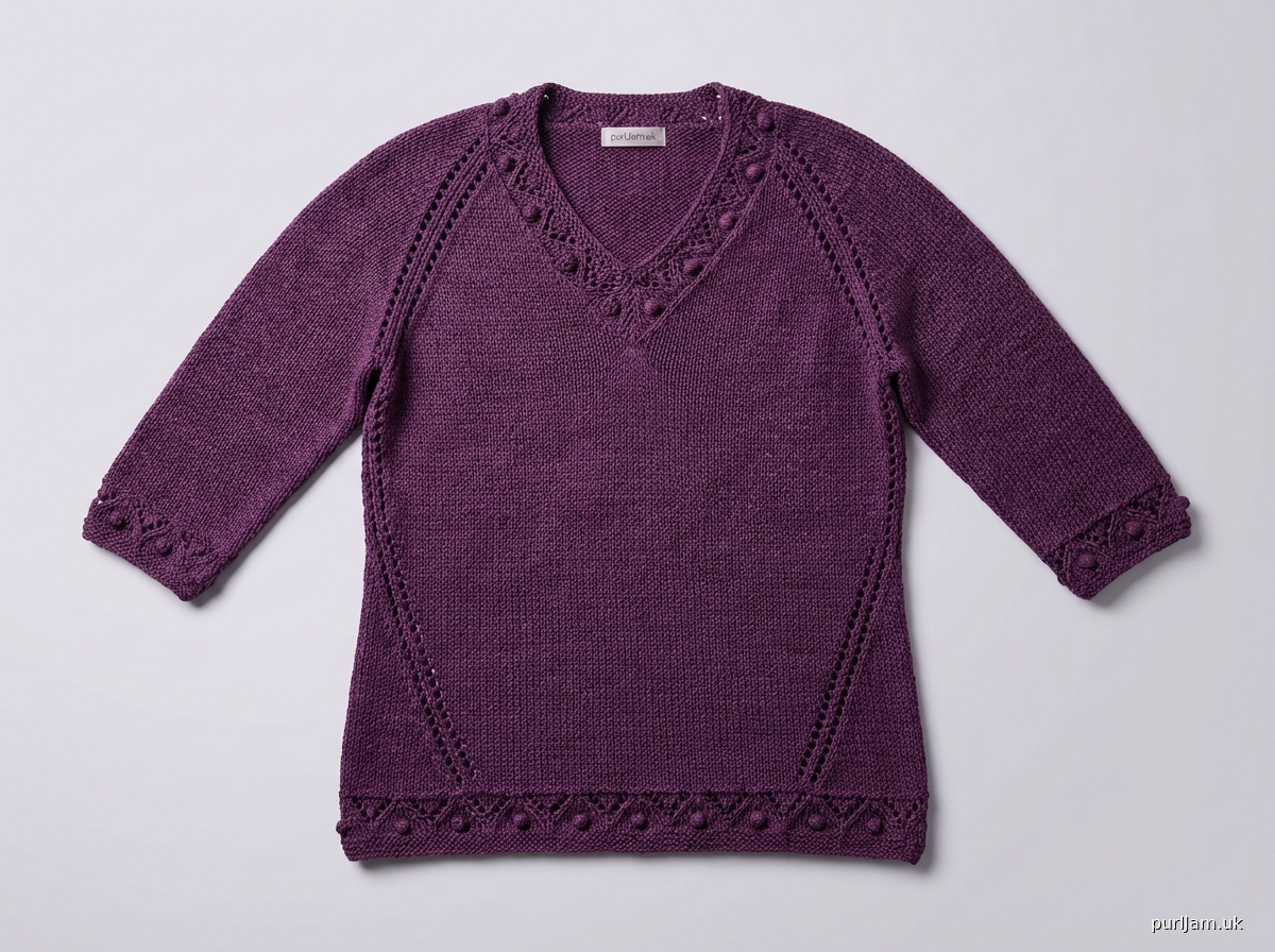 Amethyst Eyelet Raglan