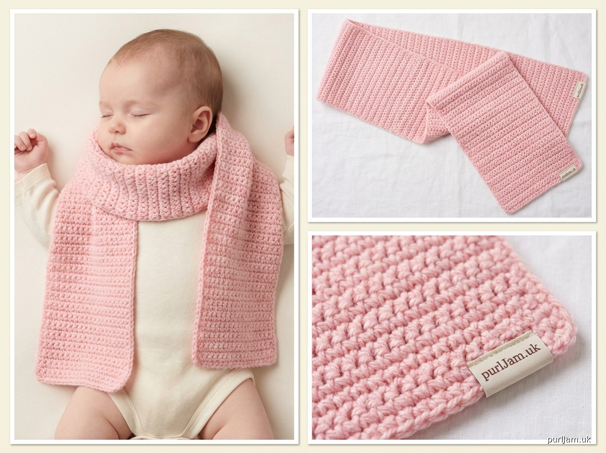 Baby Girls Simple Crochet Scarf