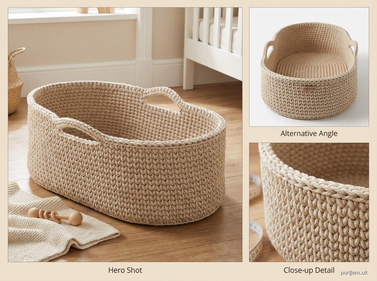 Sturdy Crochet Moses Basket