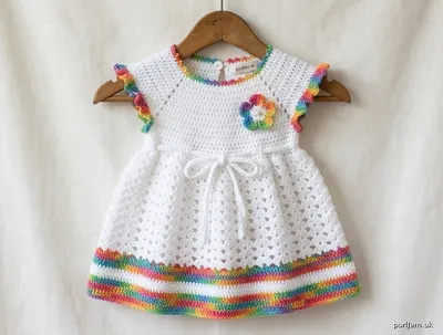 Stitch chart guide image for Doodle Needle Crochet — Rainbow Baby Dress