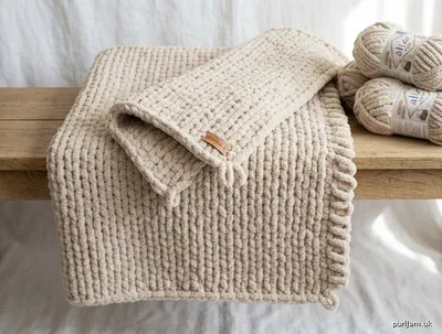 Stitch chart guide image for Marshmallow Cloud Throw