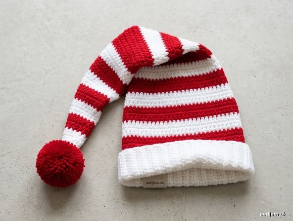 Striped Christmas Santa Hat