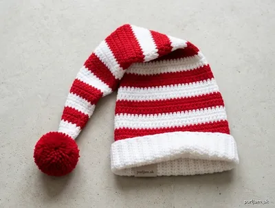 Stitch chart guide image for Striped Christmas Santa Hat