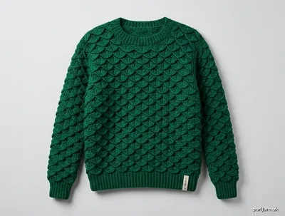 Stitch chart guide image for Dragon Scale Crochet Pullover