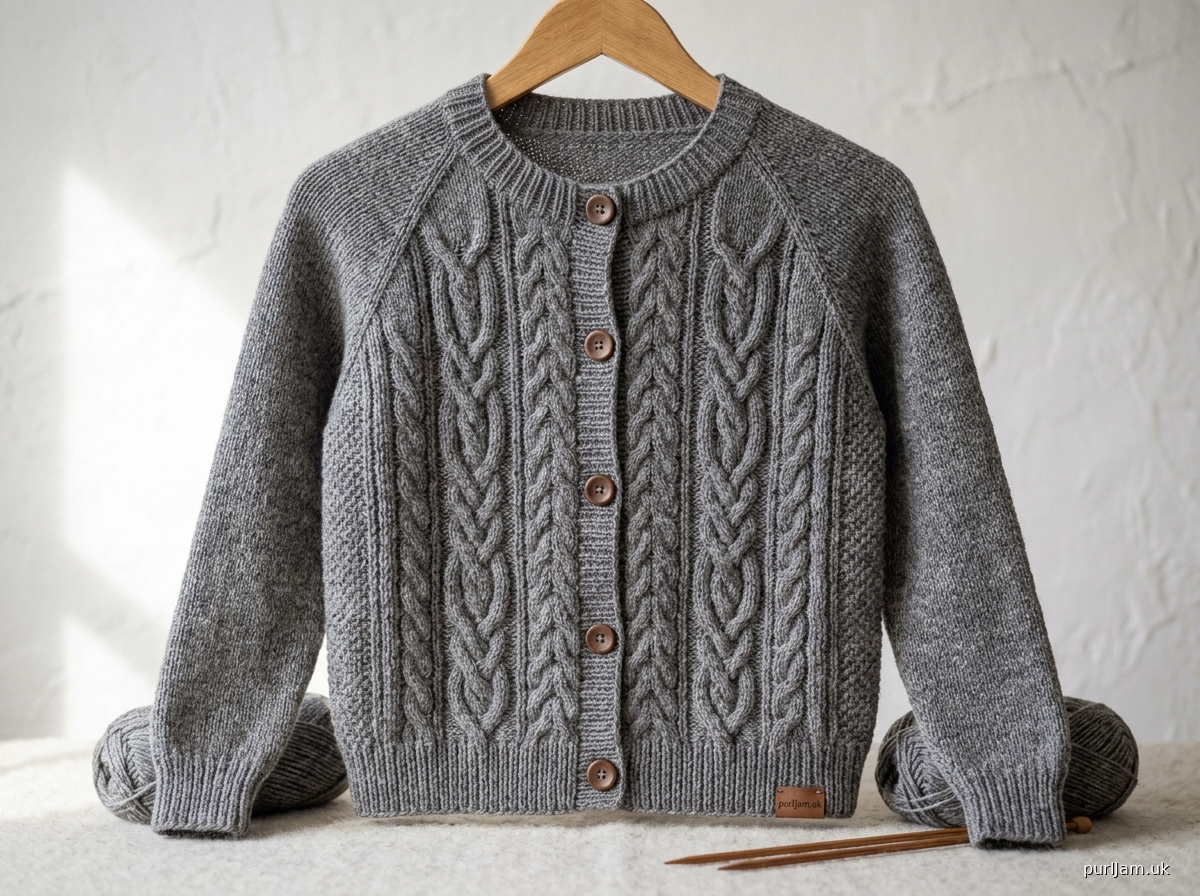 Heathered Cable Cardigan