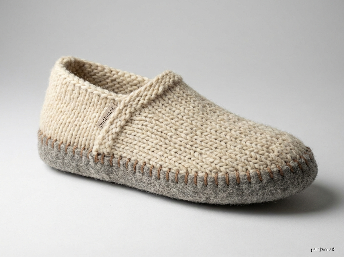 Shaped Slipper With Felted Sole