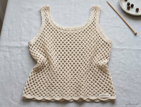 Boho Diamond Mesh Tank Top