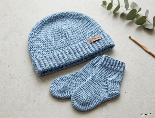 Cozy Cotton Baby Beanie Socks Set