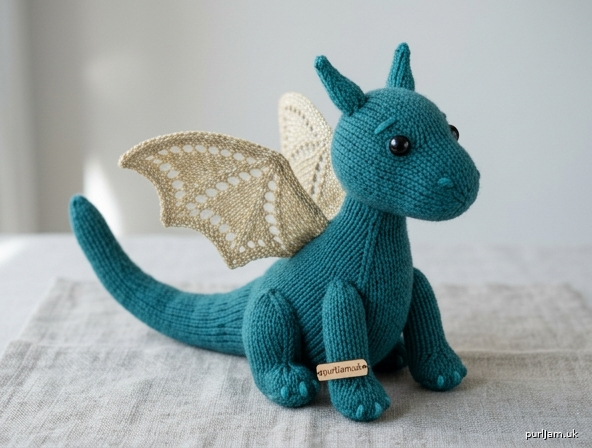 Ember The Magic Dragon Knitted Amigurumi