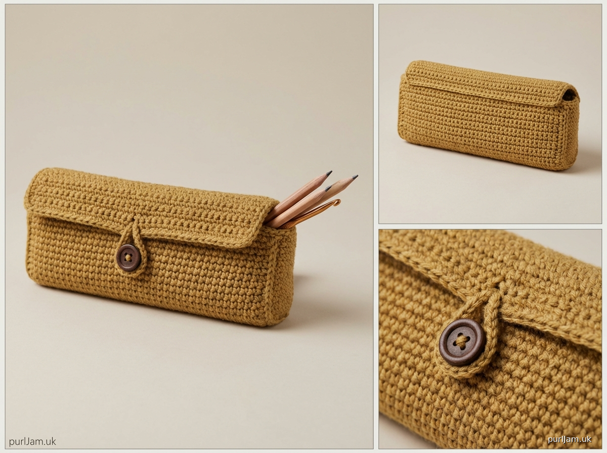 Crocheted Pencil Case Pouch