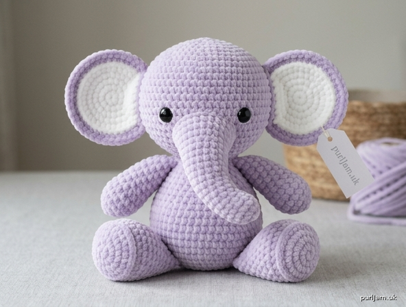Generated preview image for Plush Sitting Baby Elephant — Amigurumi Pattern