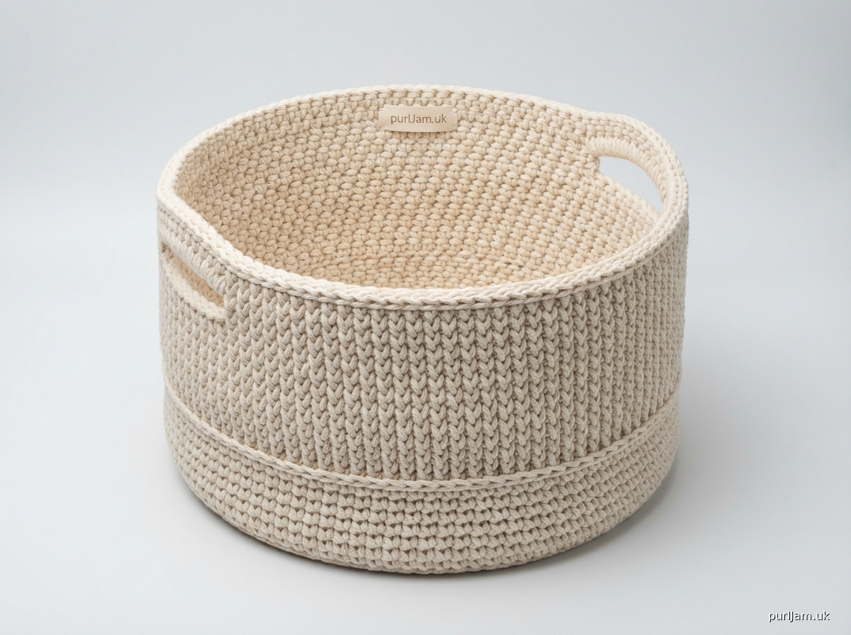 Round Crochet Basket