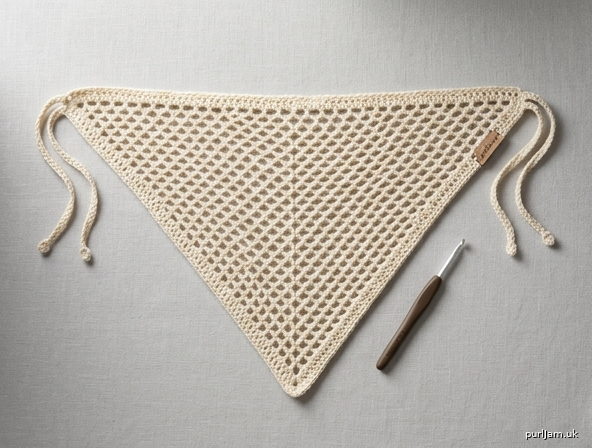 Lacy Mesh Triangle Hair Bandana