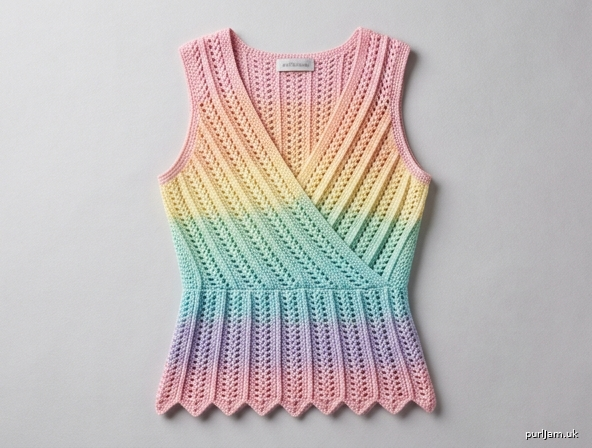 Watercolor Wrap Lace Tank Top