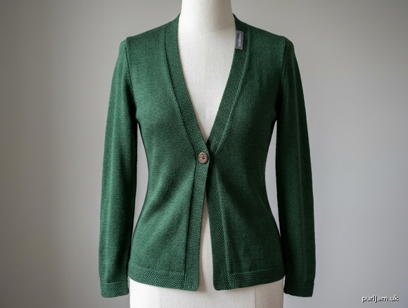 Forest Drape Tailored Open Front V Neck Cardigan