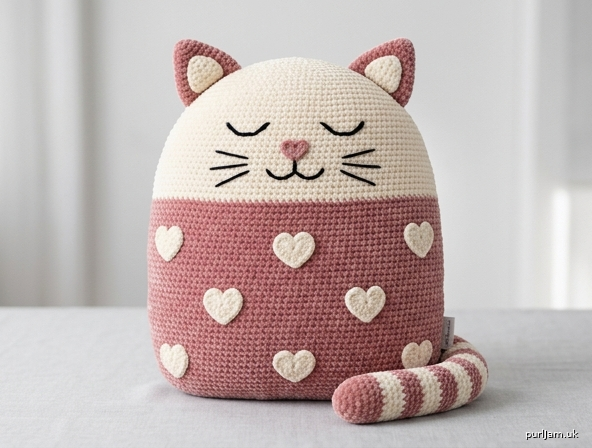 Plush Cat Floor Pillow