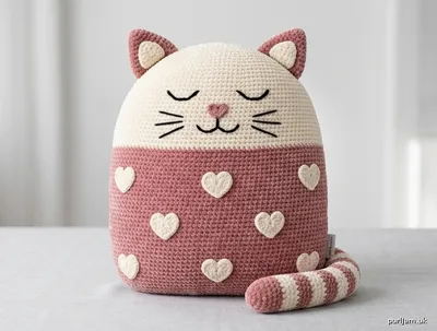 Stitch chart guide image for Plush Cat Floor Pillow