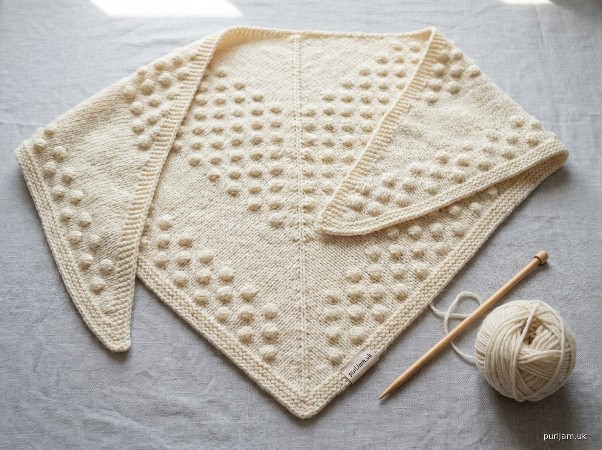 Machine Knit Triangle Shawl Pattern