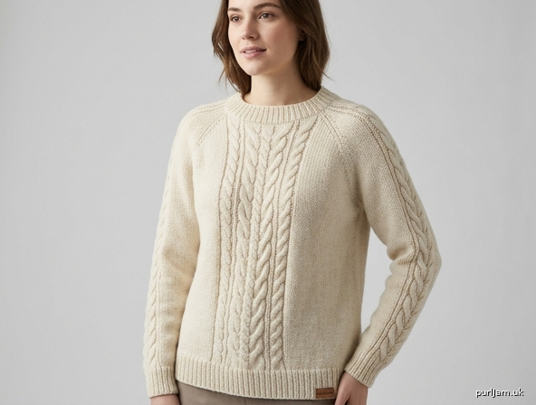 Cream Cabled Raglan Pullover
