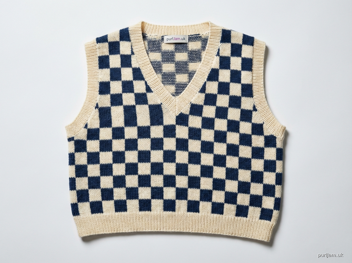 Cropped Checker Tank Top