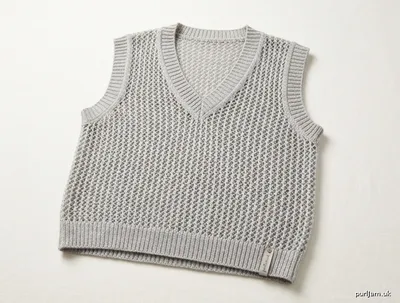Stitch chart guide image for Simple Mesh Lace Vest
