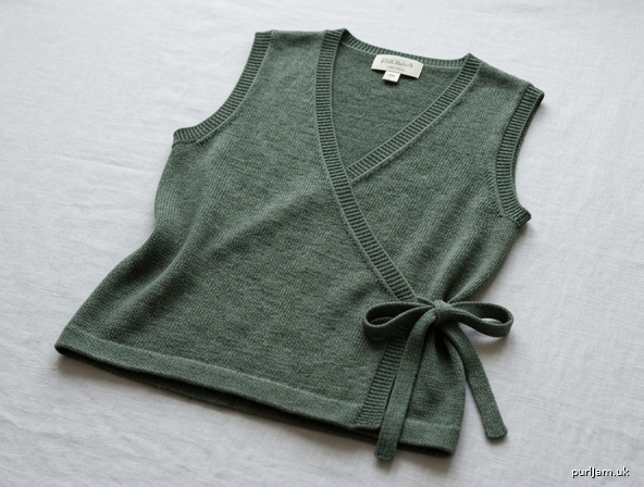 Machine Knit Wrap Tank Top