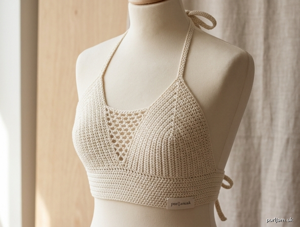 The Meridian Halter Modern Crochet Crop Tank