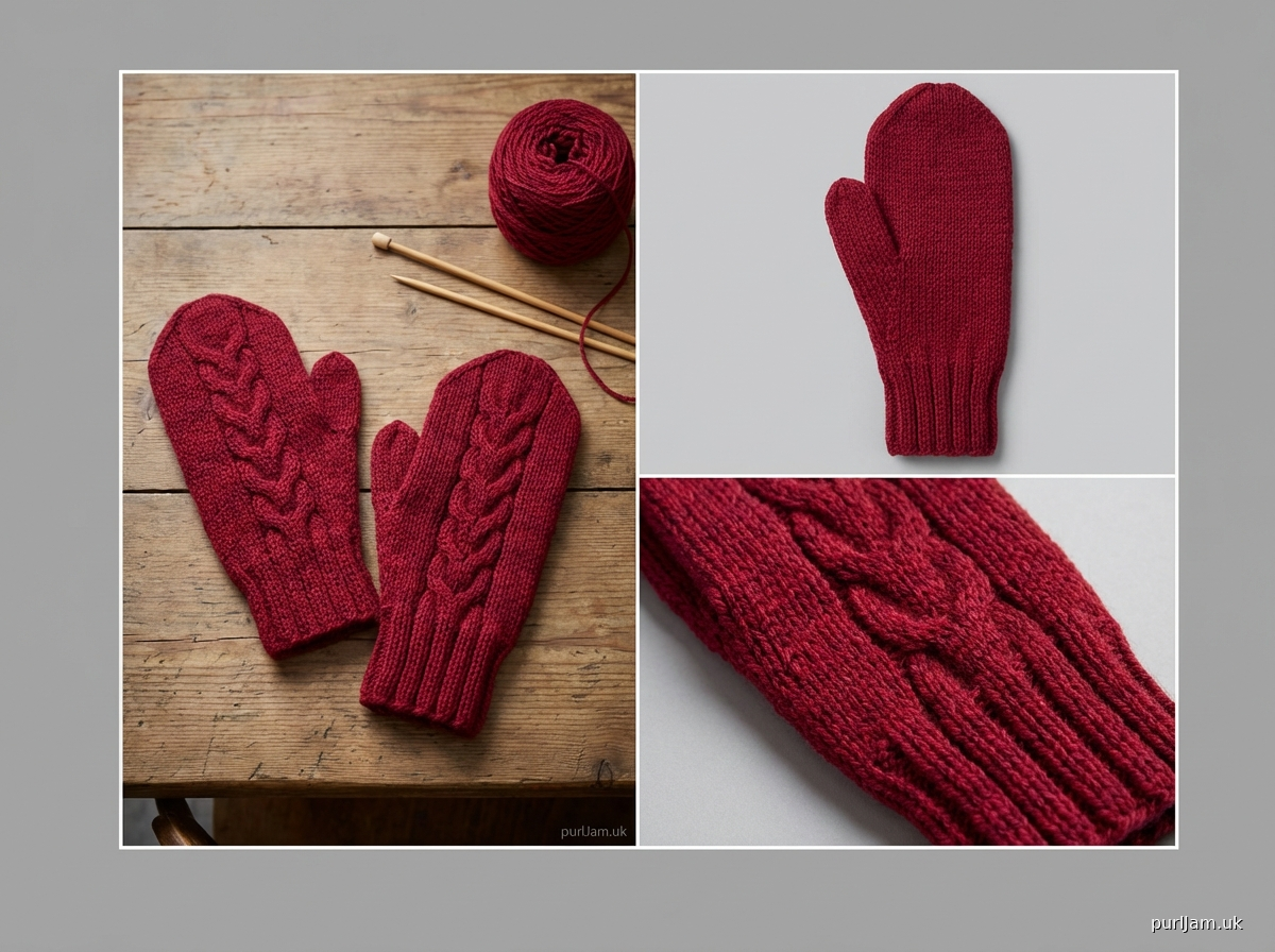 Cherry Red Mittens