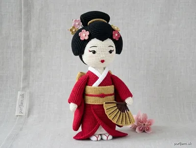 Stitch chart guide image for Miyako — Amigurumi Geisha Doll