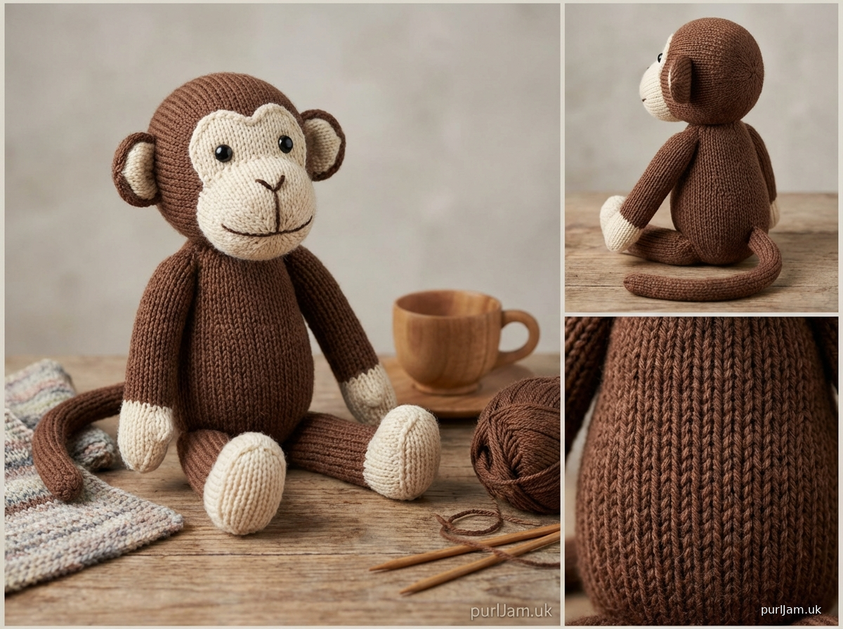 Barnaby The Knitted Monkey
