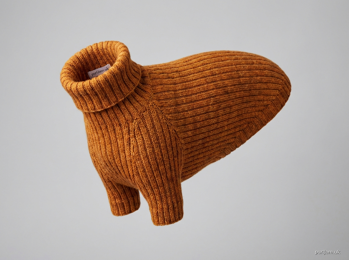 Ribbed Turtleneck Jumper For Italian Greyhound