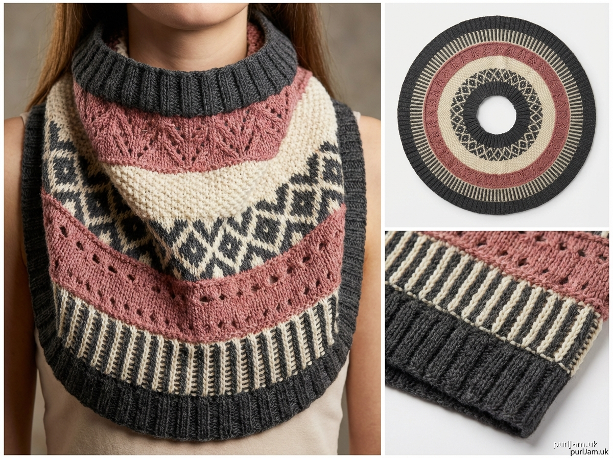 Striped Sampler Cowl