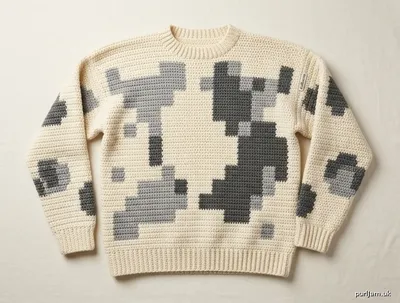 Stitch chart guide image for Cow Hide Pullover