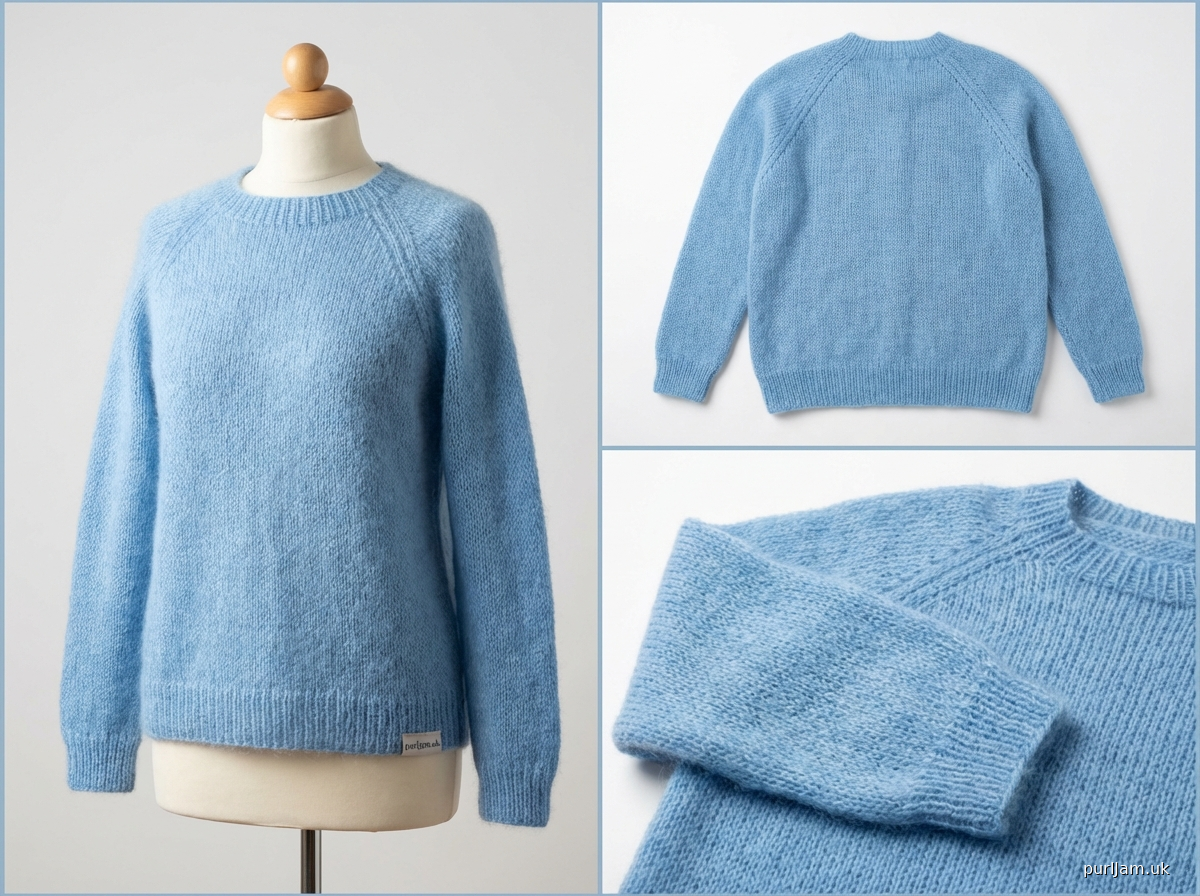 Mohair Raglan Pullover Sweater