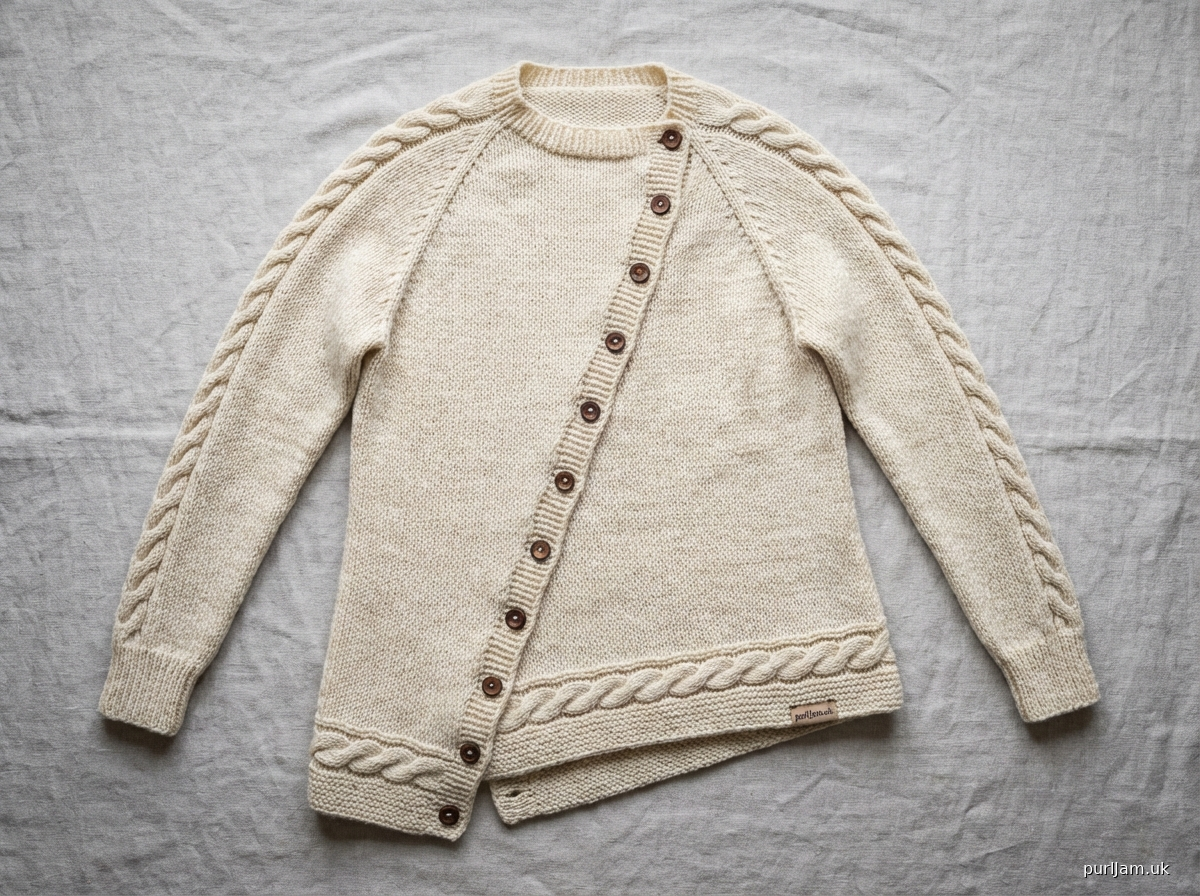 Diagonal Cascade Cardigan