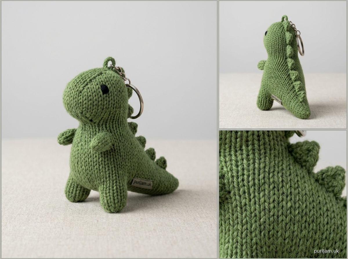 Mini Dinosaur Keychain Crochet Pattern