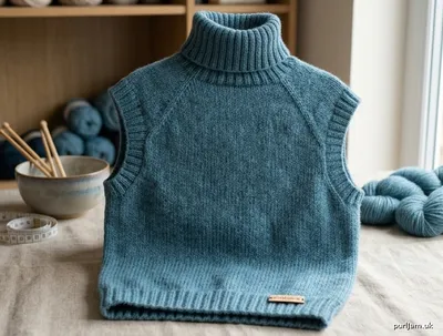 Stitch chart guide image for Sleeveless Turtleneck Pullover