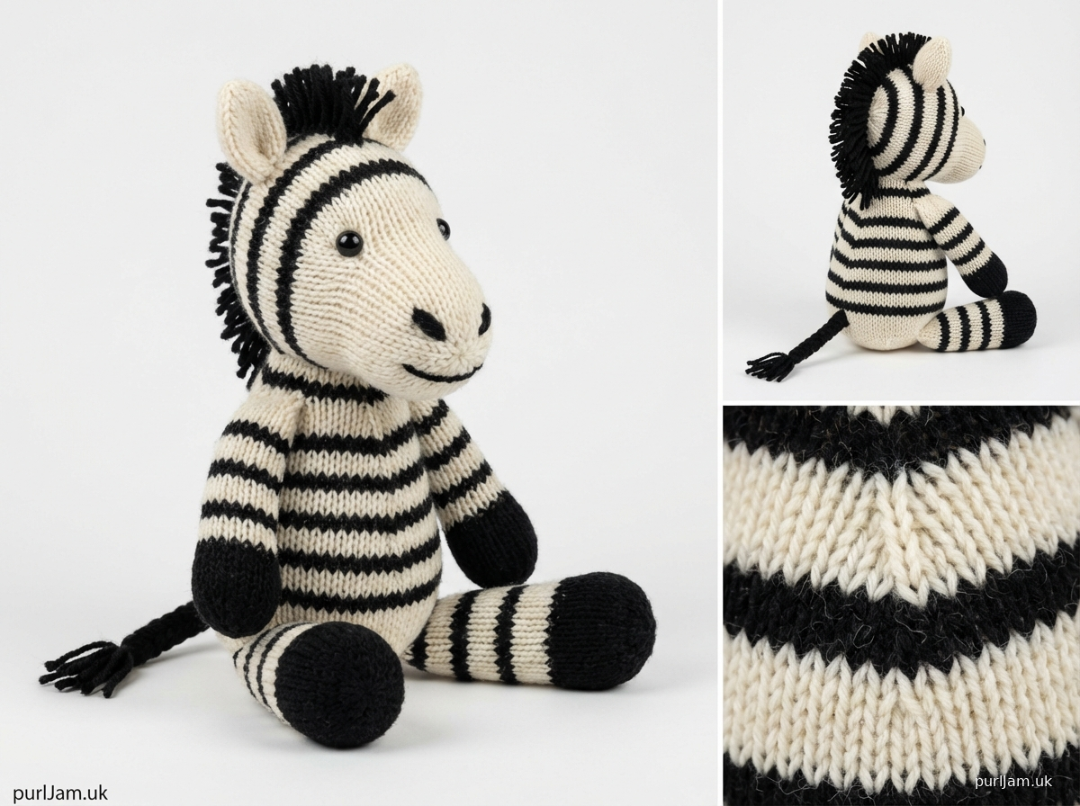 Ziggy The Zebra Knitted Amigurumi Pattern