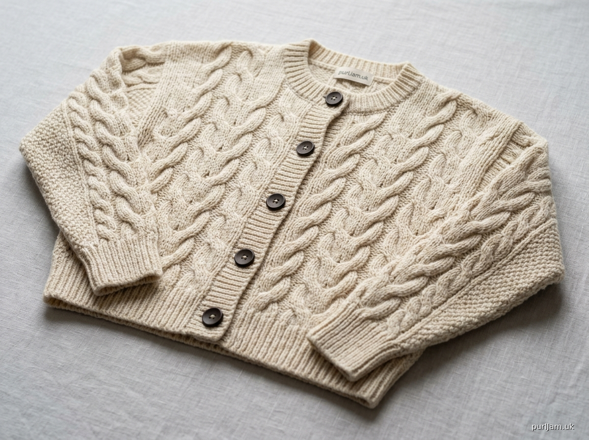 Cabled Crop Cardigan