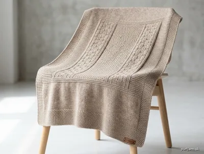 Stitch chart guide image for Textured Trapezoid Throw Blanket