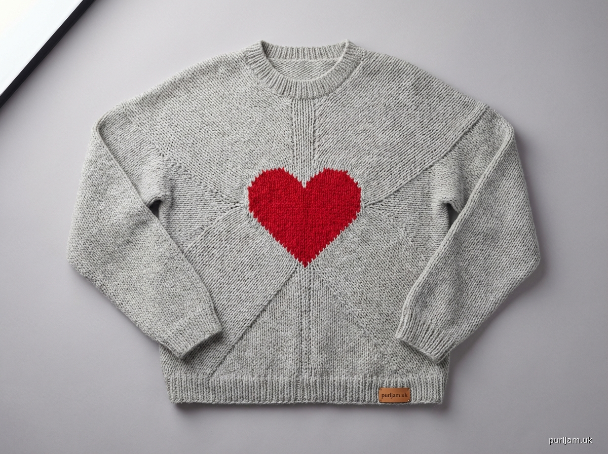 Center Out Heart Sweater