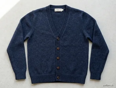 Stitch chart guide image for Classic Men's V-Neck Cardigan
