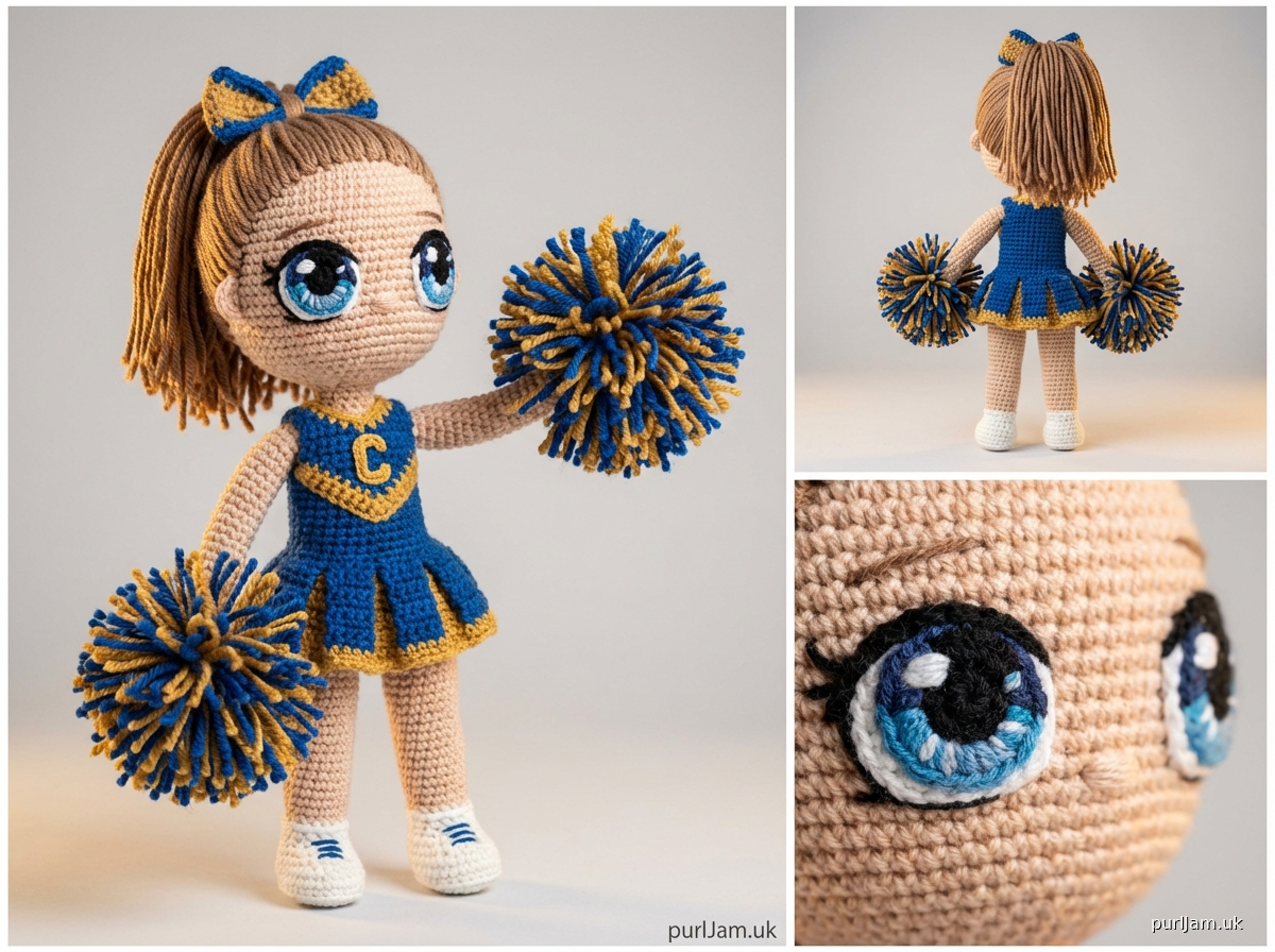 Anime Cheerleader Amigurumi Doll