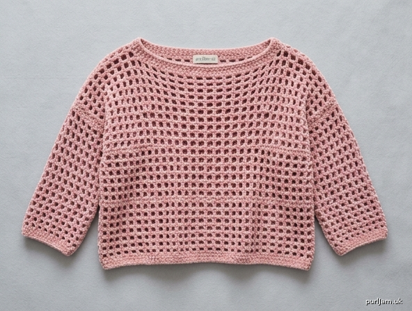 Velvet Mesh Drop Shoulder Pullover