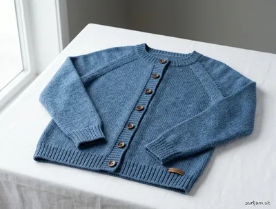 Stitch chart guide image for Classic Top-Down Raglan Cardigan
