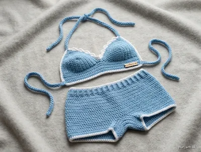 Stitch chart guide image for Doggy Halter Bikini Set (Halter Top + Mini Skirt)