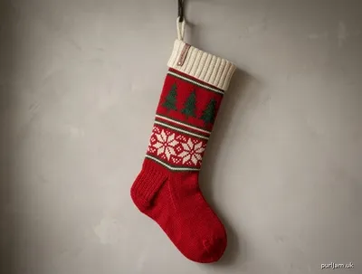 Stitch chart guide image for Hearthside Christmas Stocking