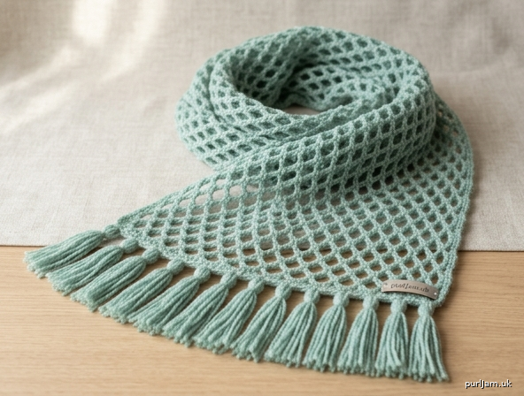 Honeycomb Net Stitch Scarf