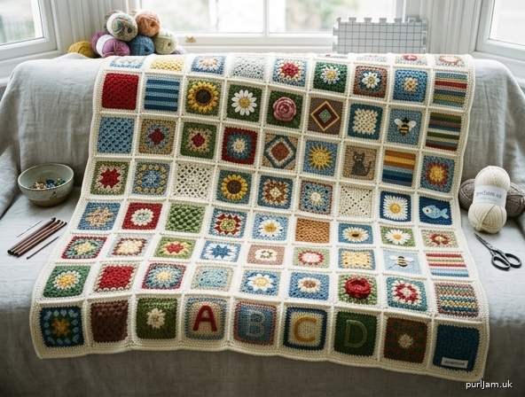 The 1000 Squares Sampler Afghan